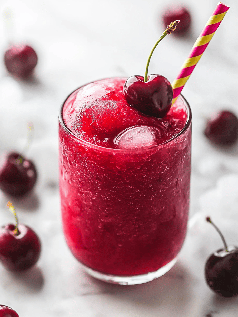 Chill Out with a Vibrant Cherry Slushie Symphony