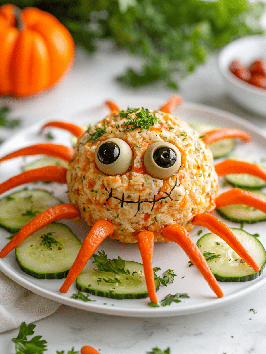 Halloween Spider Cheese Ball: A Spooky Snack with a Cheesy Twist