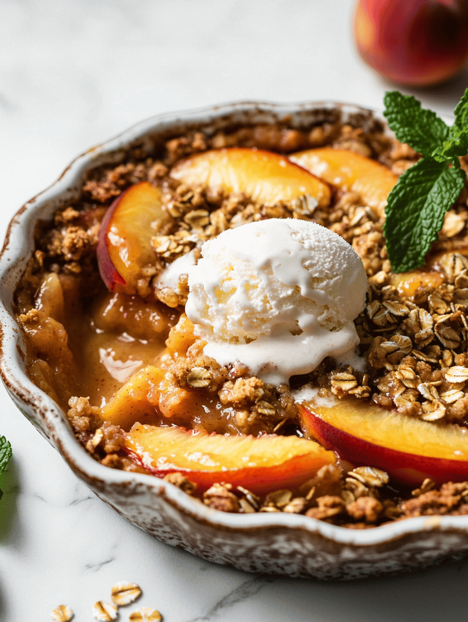 Summer Nostalgia: The Irresistible Peach Crisp You Need Now