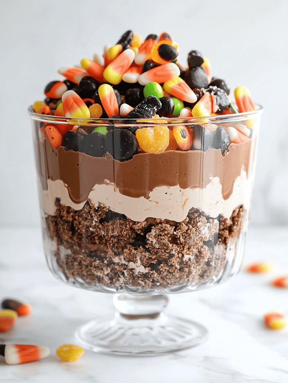 Spooky & Delicious: Halloween Dirt Cake with Gummy Worms