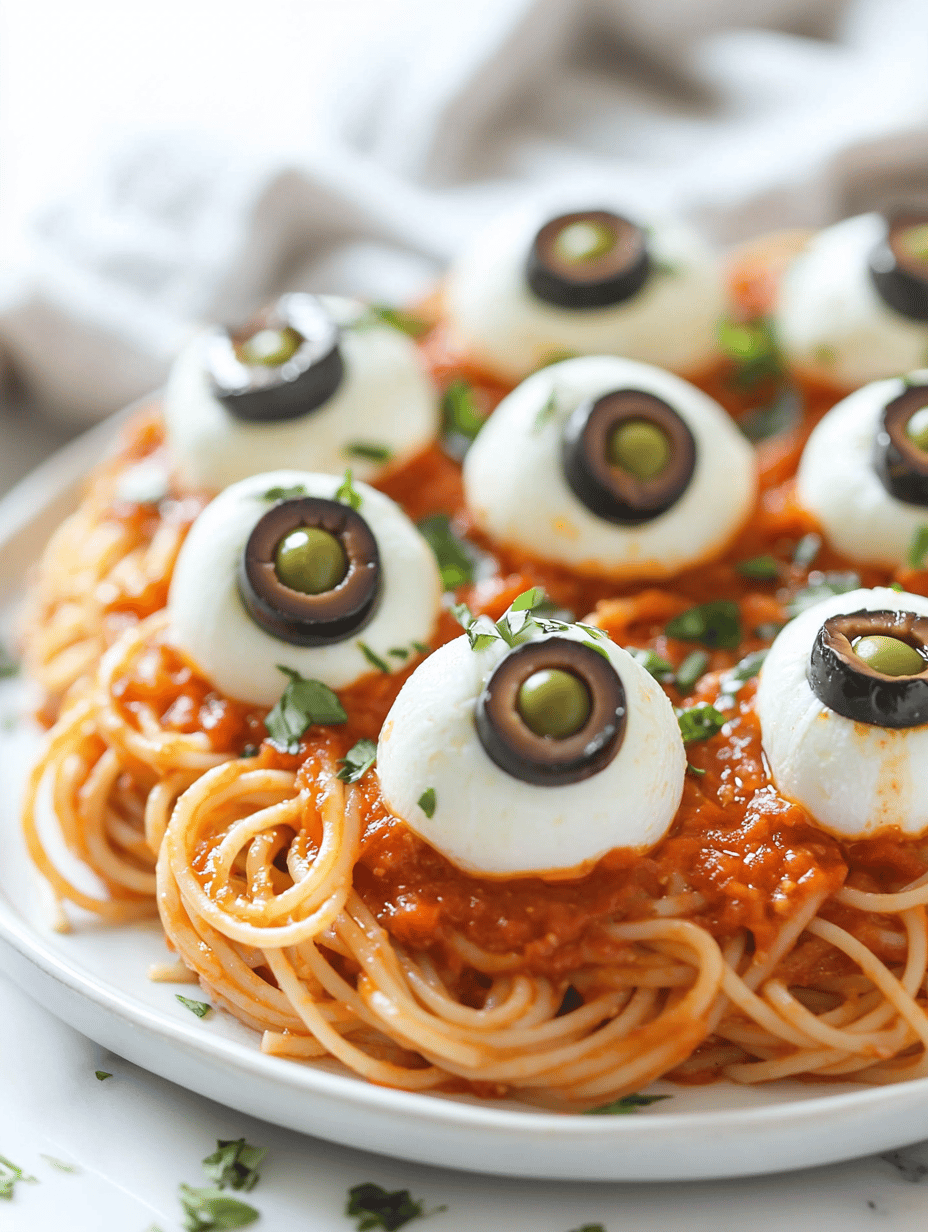 Spooky Simplicity: Halloween Eyeball Pasta That Will Haunt & Delight